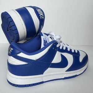 Nike Royal Blue and White Dunk Sneakers
